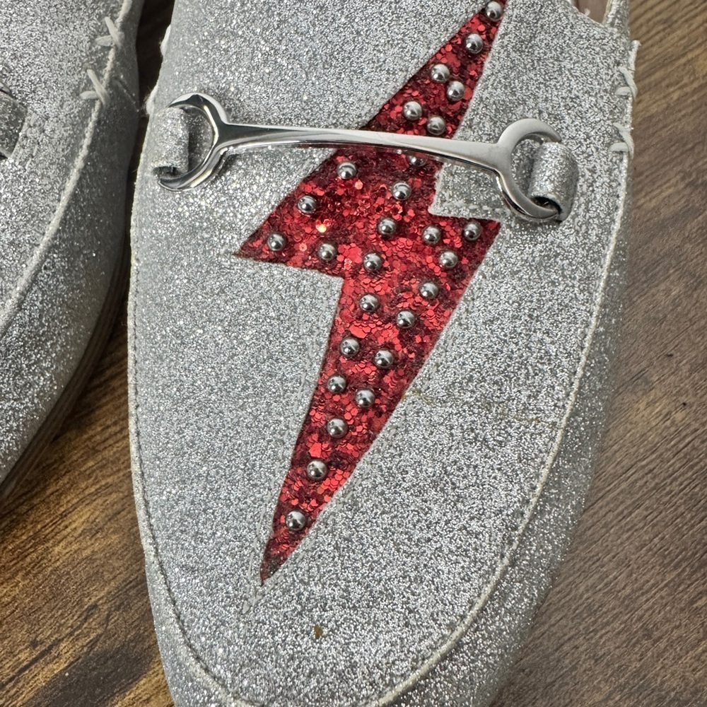 Nine West Silver Loafer Flat - Picture 4 of 8
